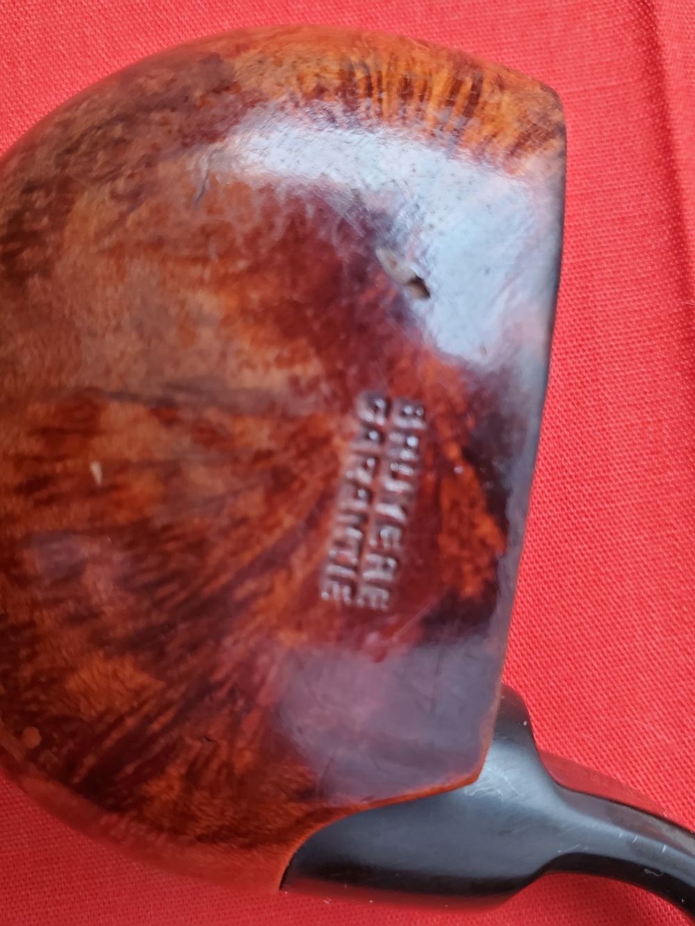 Handcarved Briar Tobacco Pipe in Rich Brown